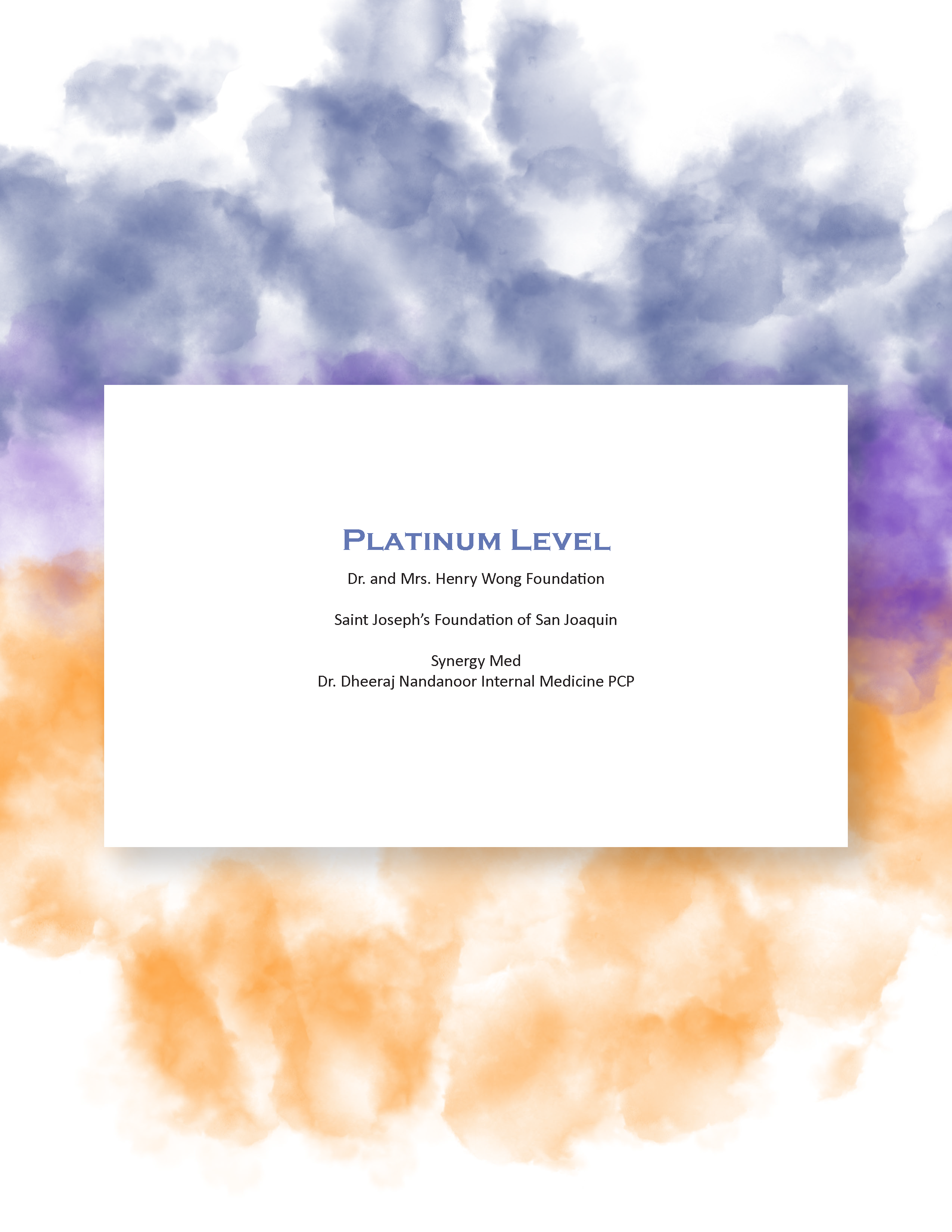 Addendum page two: the three additional sponsors, matched to the booklet's design