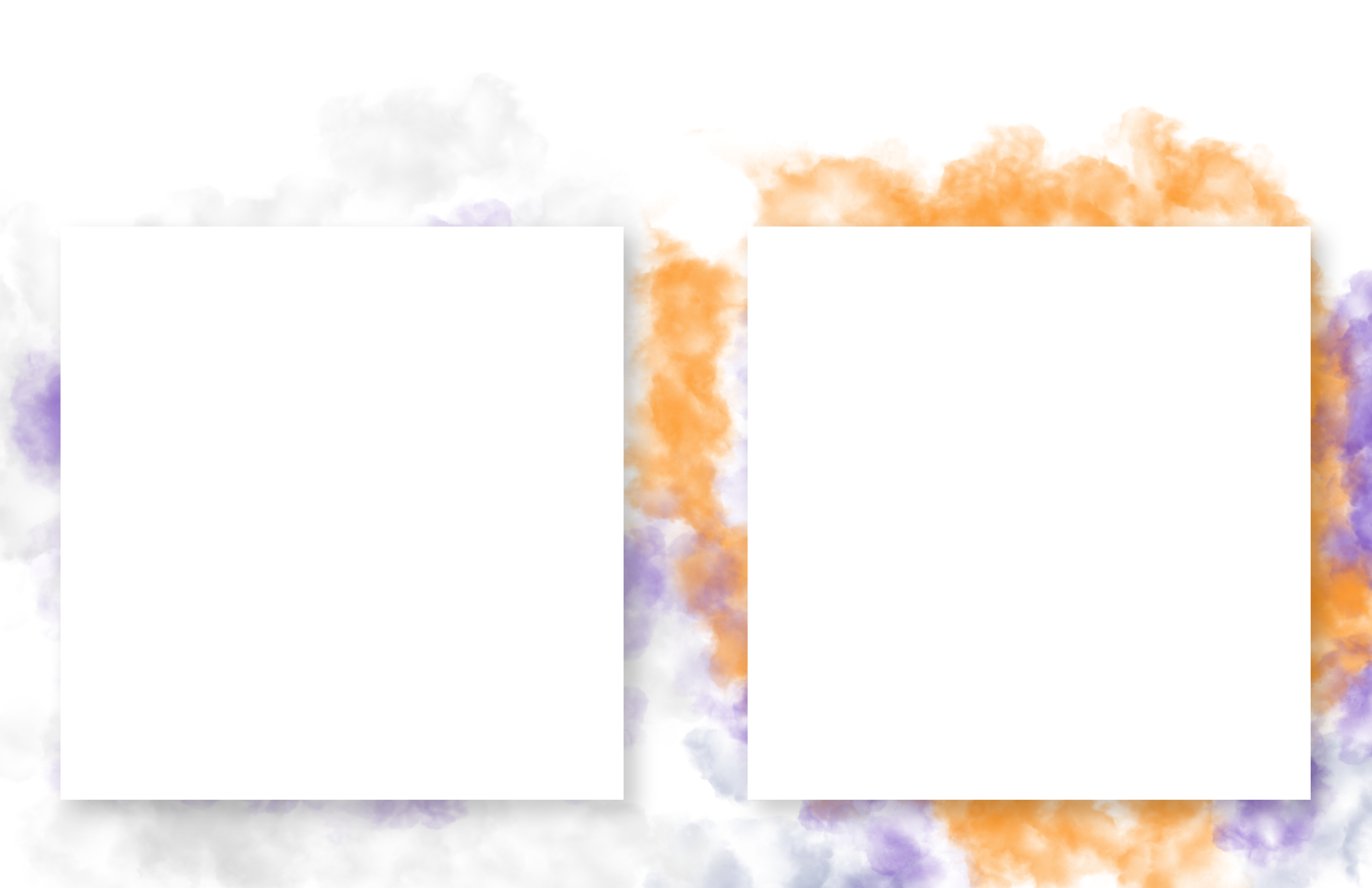 Photoshop page art for the closing booklet spread, watercolor painted around the text areas