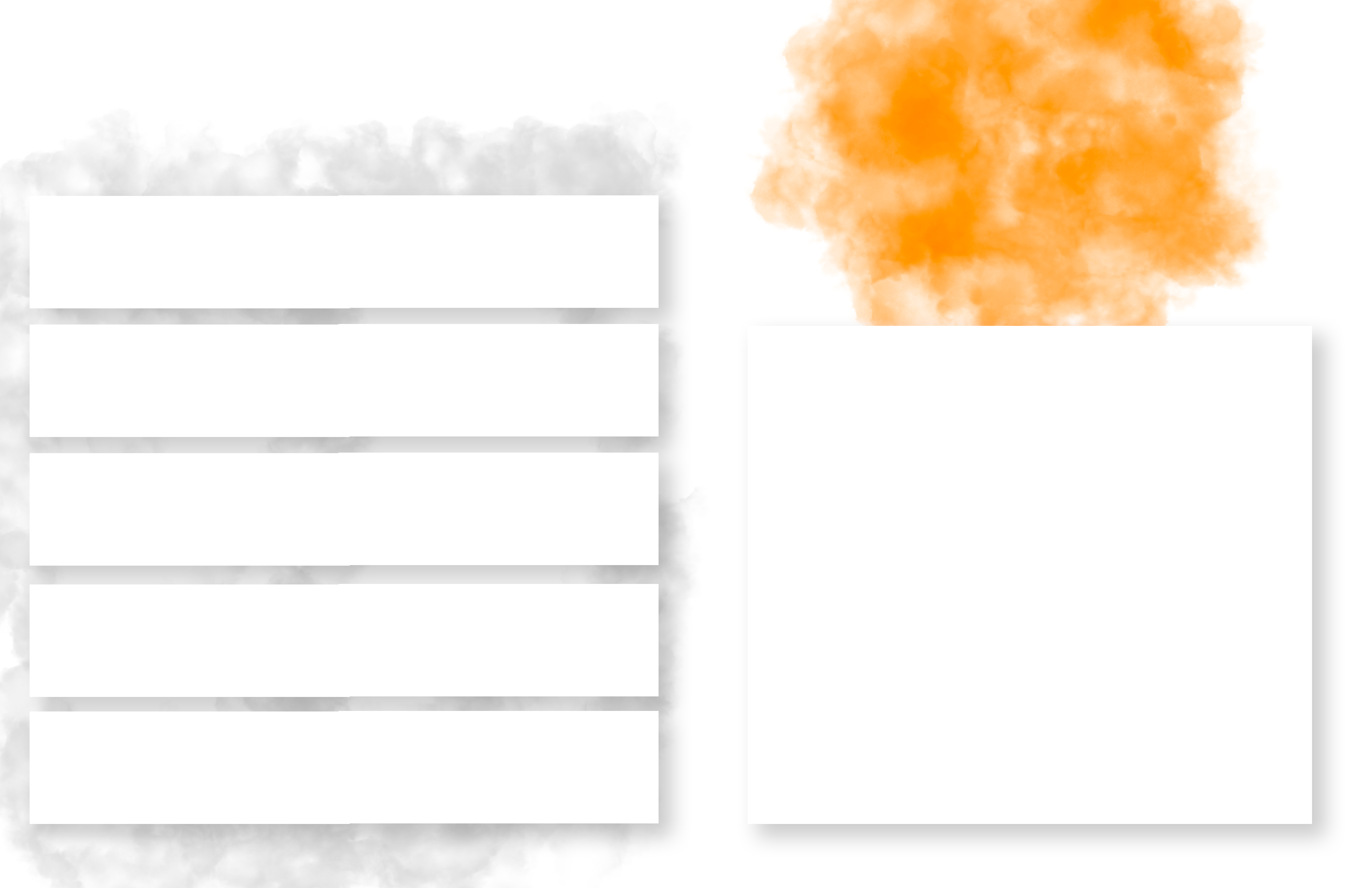Photoshop page art: watercolor with clean white panels positioned to hold speaker text legibly