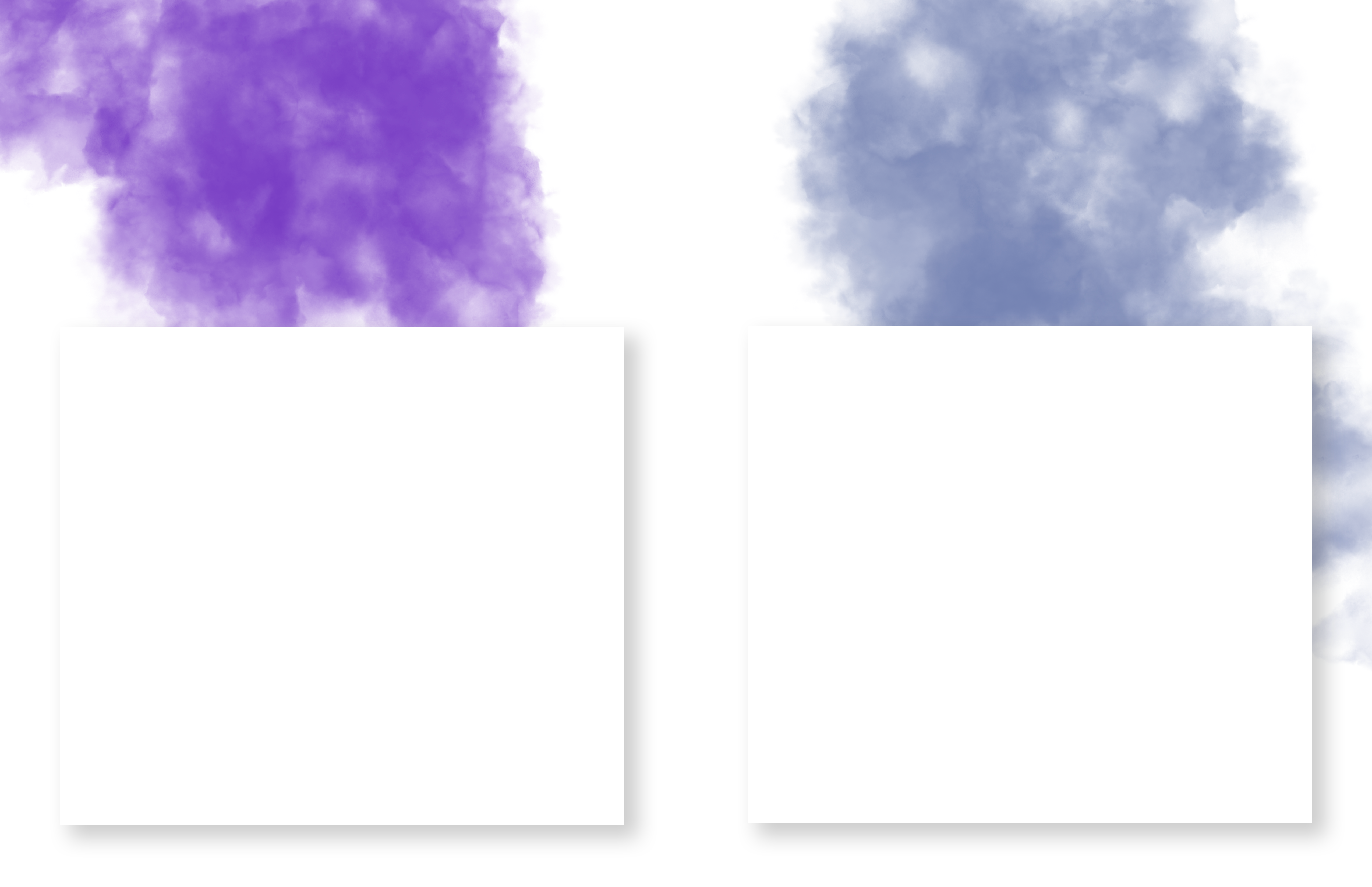 Photoshop page art for a booklet spread, watercolor painted around the text areas