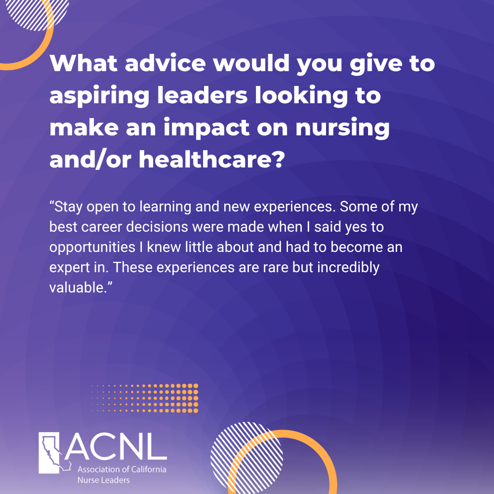 Carousel slide: What advice would you give to aspiring leaders, with Jami's answer about staying open to new experiences