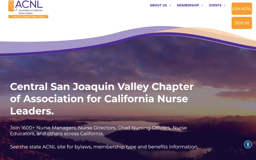 Central San Joaquin Valley chapter site homepage