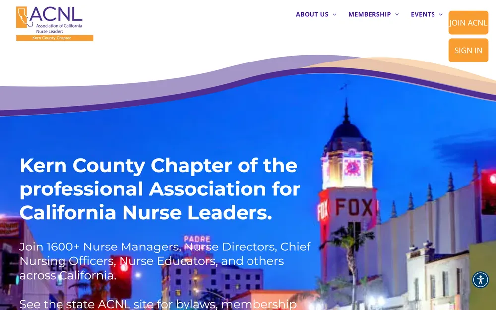 Kern County chapter site homepage