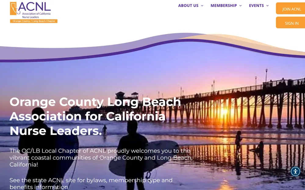 Orange County/Long Beach chapter site homepage