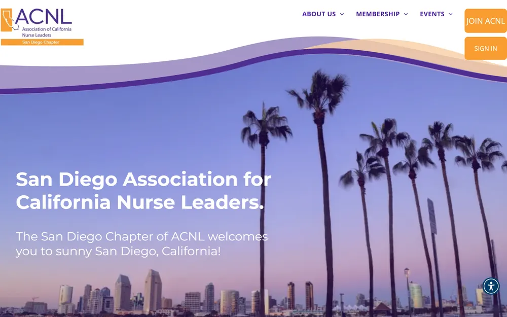 San Diego chapter site homepage